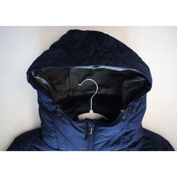 Moosejaw 7726255 Women's Sz S Blue Quilted Down Mid-Length Hooded Jacket - Picture 6 of 14